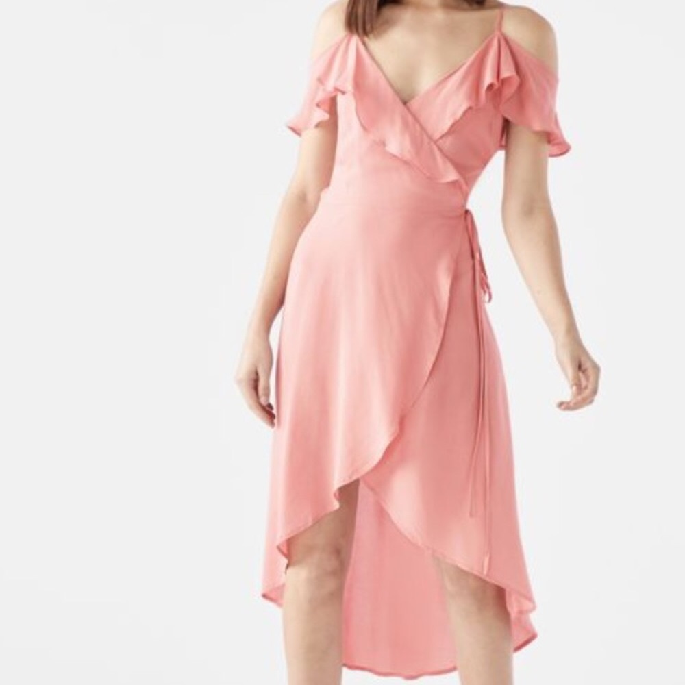 JustFab Wrap Off-the Shoulder Dress